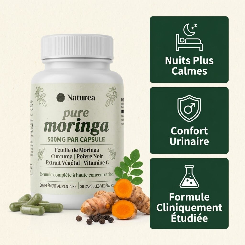 Moringa Curcuma pour Prostate - 30 Capsules